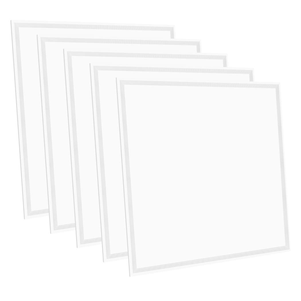 LUVODI LED Ceiling Panel Light,5 Pack 36W 600x600mm Ultra Slim recessed LED Ceiling Panel Light Cool White high Lumen Super Bright Flat Tile LED Light for Office Bathroom Hallway