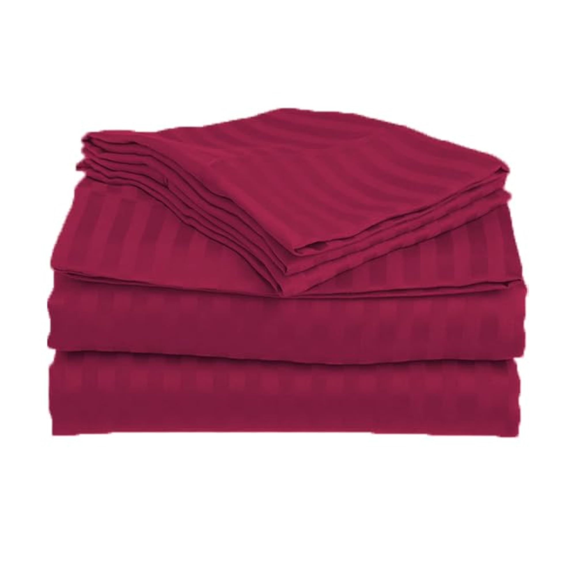 Cotton Feel Satin Stripe Single Bedsheet with Pillow Cover