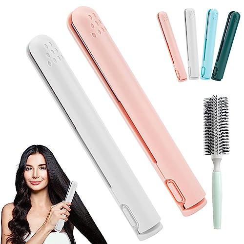 Mini plancha y rizador de cabello 2 en 1 portátil USB miniatura 1