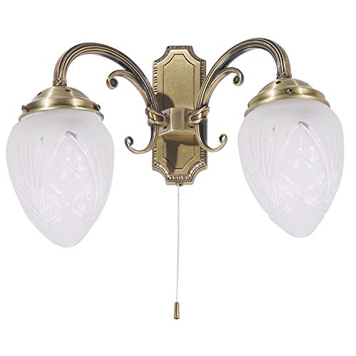 Lampada da parete Annabella bronzato E14 2x 40W