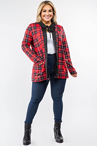 Image of Eloges Women's Multi Stripe Soft Knit Open Cardigan with Suede Elbow Patch
