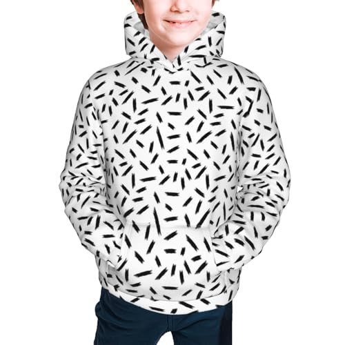 Strokes Texture Kid Hoodies Boys Sweatshirts Girls Pullover with Pocket3