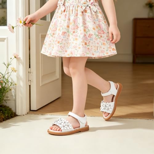 Image of Kiderence Toddler Flower Girl Sandals Open Toe Dress Shoes Wedding Party