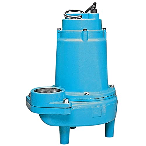 Image of Little Giant 14S-CIM, 115 Volt, 1 /2 HP, 6000 GPH Manual Submersible Sewage Ejector Pump, 20-Foot Power Cord, 3-Inch Discharge, Blue, 514420