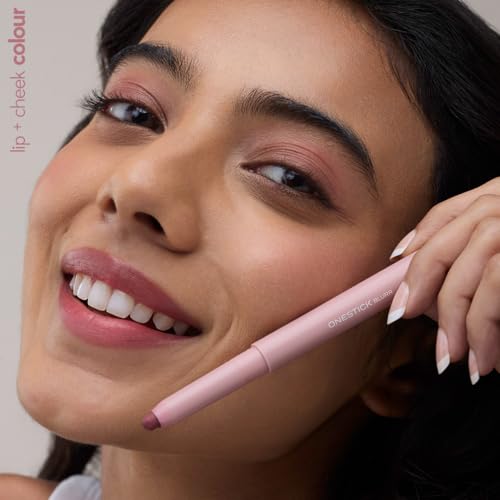 Image of Ruby's Organics OneStick Lipstick for Women- Blurr, Lip and Cheek Colour Crayon, Matte Finish, Lip Makeup- Enriched with Antioxidants and Vitamins, Chemical Free- Camellia