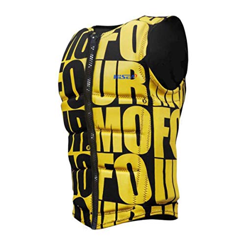 GXLO Adult Buoyancy Lifejacket Aid Vest for Diving Swimming Kayaking Boating Rafting Fishing Surfing Buoyancy Survival Vest -Yellow,L