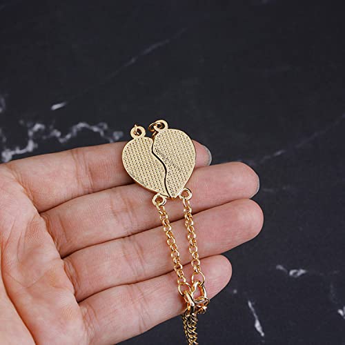 Image of Young & Forever Gift Fashion Long Distance Touch Gold Silver Rose Gold Couples Friendship Best Friend hand Couple matching Mens Magnetic Magnet bracelets for Women /Girls Silver bracelet for Men /Boys
