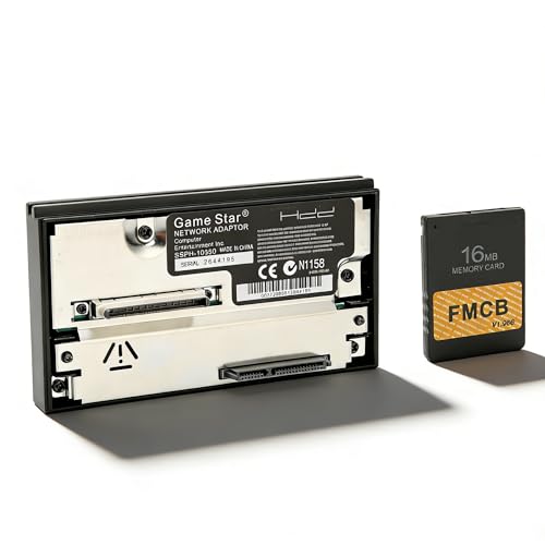 Sxhlseller SATA-Schnittstellen-Netzwerkadapter, für -Spielekonsole, mit 16 MB FMCB V1.966-Speicherkarte McBoot, HDD-Festplattenadapter, Plug-and-Play, Anti-Interferenz