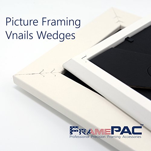 Image of V Nails for Hardwood Picture Frames - 15mm (9 /16 Inch) - [400 V-Nail Pack, Loose] - Ultra Strong Vnail Wedges for Picture Framing - Joining Picture Frame Corners