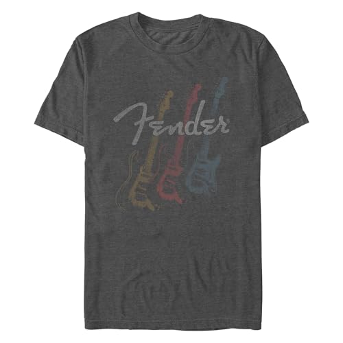 Men's Fender Triple Fret Logo T-Shirt - Charcoal Heather - 2X Large