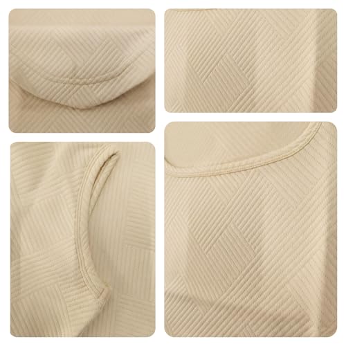 Image of Leriya Fashion Women Solid Polycotton Ribbed Sleeveless Tank Top | Scoop Neck Slim Fit Stretchable Casual Top for Women | Summer Basic T-Shirt Blouse for Girls, Office, Gym