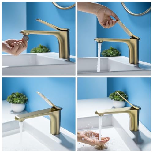 Mitigeur de lavabo monotrou de salle de bain avec commande à levier unique - 2