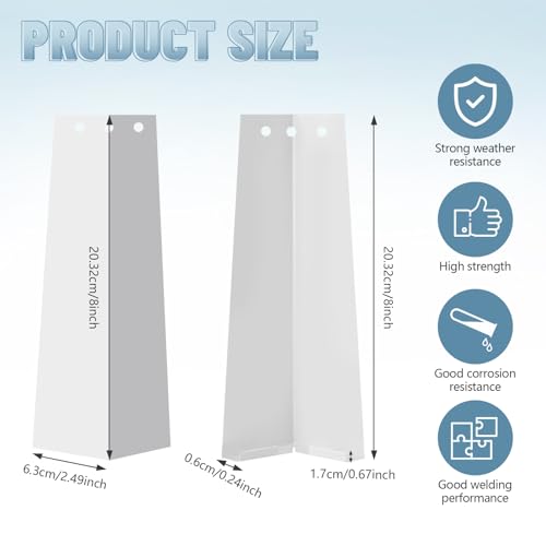 Upriver WTO624 Aluminum Siding Corners 8 Inch Outside White Siding Corner Caps Smooth Siding Aluminum Corner Trim For Mobile Home House Exterior,Nails Included Siding Building Material Tools thumb #1