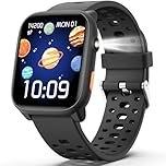 Mgaolo Kids Smart Watch 1.85" Upgrade - Fitness Tracker with Heart Rate Sleep Monitor, 100+ Sports Modes, 12 Puzzle Games, Activity Tracker for Boys Girls Outdoor Fun (Black)