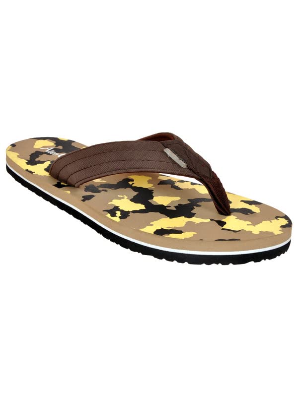 Allen Cooper Mens Flipflops(05M) Brown color (B097SWJ9D8) Amazon Price History, Amazon Price Tracker