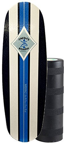 Indo Board Mini Pro Balance Board With Roller - Surf Classic Design - For Snowboarders, Wakesurfers And Kiteboarders - 39" Long Deck And 8.5" Diameter Roller #TOP7