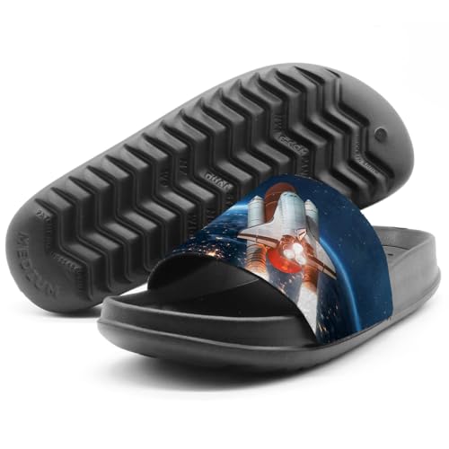 Popfunk NASA Space Shuttle Unisex Adult Slides Adjustable Flip Flop Sandals Officially Licensed Hypd Slydr Switch™4