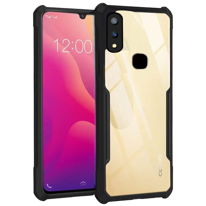 amazon basics Hybrid Camera Protection Transparent Hard Back Case Cover for Vivo V11 (Sides Black) (B0CVL3VL33) Amazon Price History, Amazon Price Tracker