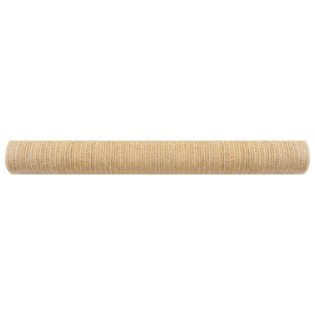Filet Brise-Vue Beige 1x25 m PEHD 195 g/m² - Occultation Jardin Terrasse Balcon Patio - Protection Solaire Anti-UV Respirant Découpable - Écran d'Intimité Extérieur pour Clôture Pergola Camping