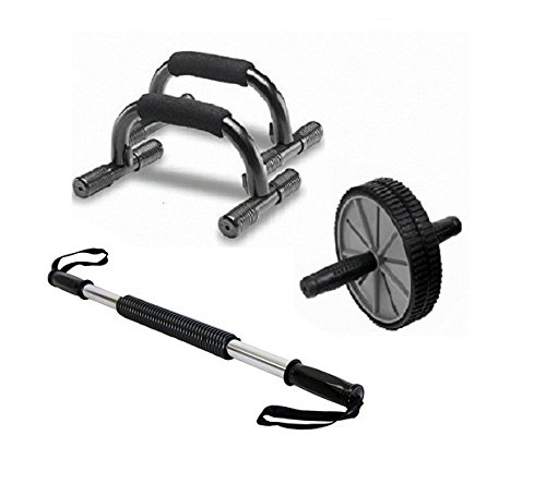 Push up Bar Exercise Wheel (Power Twister + Push Up Bar + Ab Wheels)
