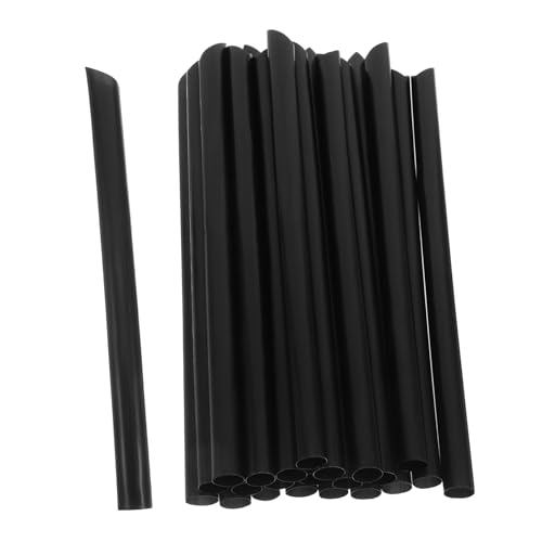 Pitillos desechables negros 19 cm 100 pzas miniatura 1