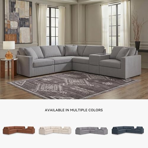 Image of Signature Design by Ashley 6-Piece Modular Sectional Sofa, Gray