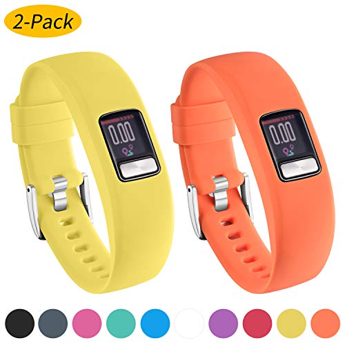 Ansblue Strap for Garmin Vivofit 4, Smooth Silicone Replacement Wristbands for Garmin Vivofit 4 Activity Tracker, with Secure Metal Watch Clasp Buckle Straps Large Small