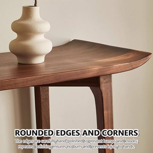 Mesa de entrada de madera maciza decorativa con acabado estilo rustico 6