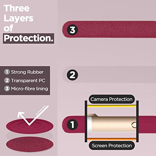 Image of Pikkme Back Cover | Full Camera Protection | Raised Edges | Super Soft Silicone | Bumper Case for iPhone 7 Plus / 8 Plus (Rose Red)