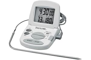 Taylor Precision Products 1470N Classic Series Programmable Meat Thermometer with Timer and Alarm