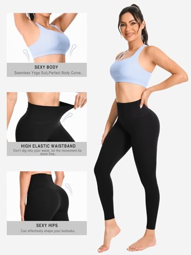 Workout Sets for Women High Waisted Leggings with Cross Back Sports Bra 2 Piece Yoga Outfits Gym Clothes Sets4
