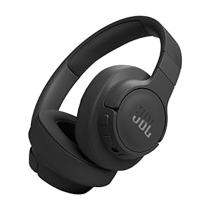 JBL Tune 770NC Wireless Over-Ear Headphones, with Adaptive Noise Cancelling, Bluetooth and 70 hours Battery Life, in Black