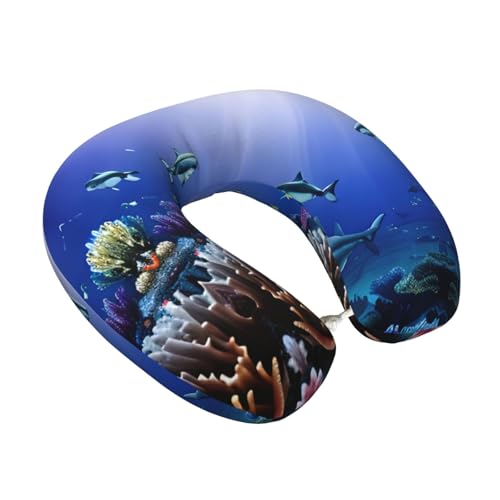 Almohada ergonómica U de poliéster tamaño único negro miniatura 2
