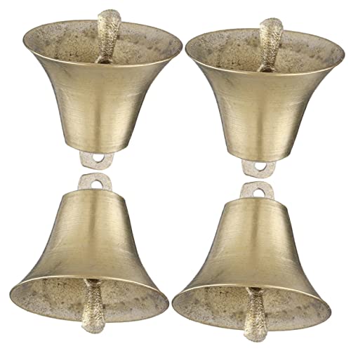 Unomor Sheep Grazing Bell 4pcs Iron Bell Fine Grinding Loud Ring for Cattle Farm Use