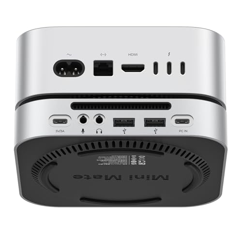 Solución espacio Mac Mini M4 con base ORICO SSD 4TB integrada y puertos USB4 de 40Gbps aluminio