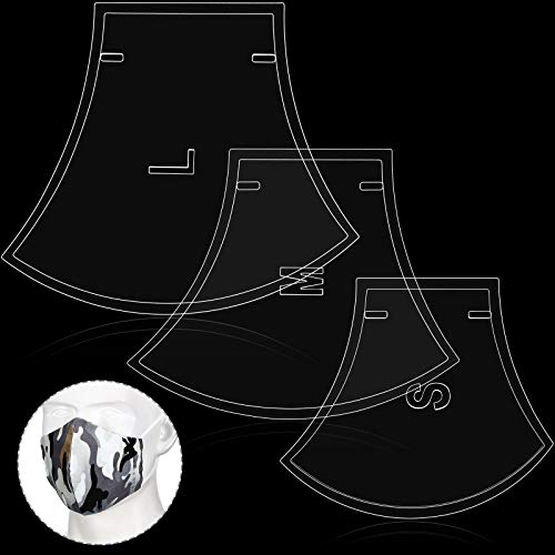Sewing Template, Face Protector Plastic Sewing Pattern Template, DIY Sewing Pattern Acrylic Sew Rulers Template Kit for Children Adult, 3 Sizes