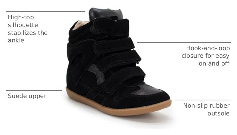 Image of Hidden Wedge Sneakers for Women High Heel Sneakers