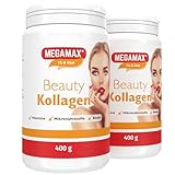 Megamax Nutrition - 2x400 g - Beauty Kollagen Pulver - mit Biotin Vitamin Komplex...