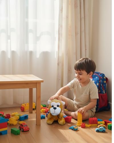Image of Cute Brown Monkey Soft Toy - Ultra Soft Plush Stuffed Animal | Cuddly Toy for Babies & Kids, Nursery & Room Decor, (Color Will be Sent as per Availability in Stock)