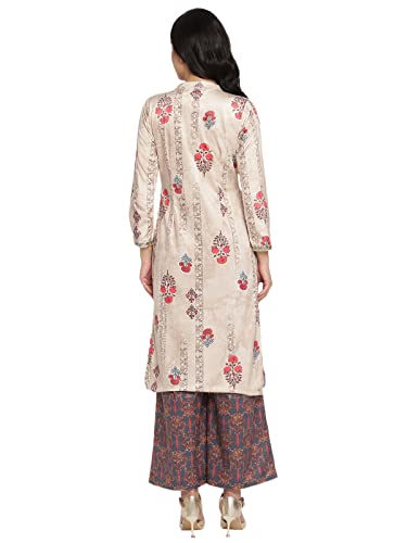 Image of Ahalyaa Women's Digital Print Velvet Kurta With Palazzo (AHKUPZ-COMBO-411-12-13)