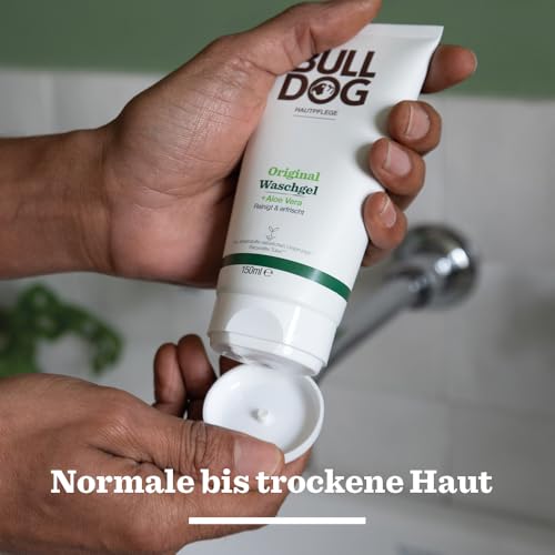 BULLDOG – Hautpflege für Männer | Original Waschgel | Feuchtigkeitsspendende & beruhigende Gesichtsreinigung | 150 ml