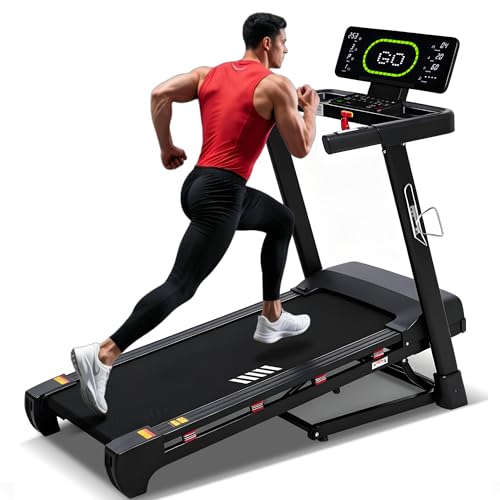 Heavy Duty Treadmill for Home, 20-Level Auto Incline Treadmill, 500 LB Capacity, 20' Wide Deck,...