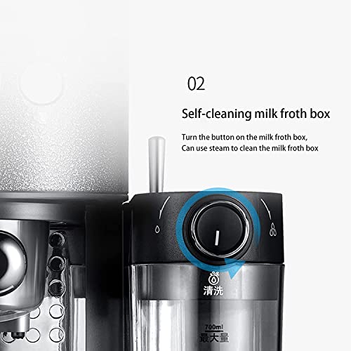 Máquina de café Espresso semiautomática con espumador de Leche Todo en uno para Uso doméstico y de Oficina - Imagen 6