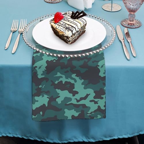 Servilletas de Tela con Camuflaje Teal 18x18 Pulgadas 4 PCS miniatura 4