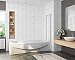 Mamparas Bañera Cristal Pantalla 120x140cmx4mm Biombo 2 veces Plegable vidrio templado Baño