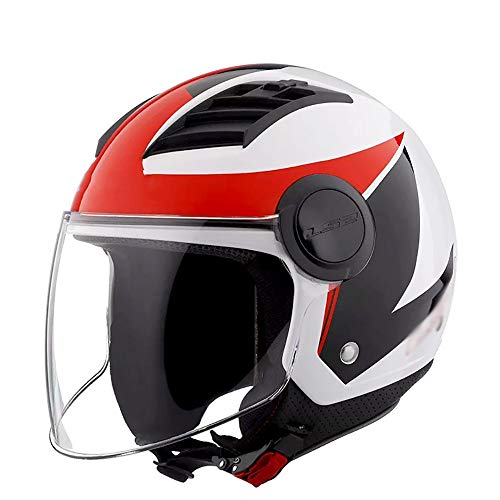 Halber Helm,DOT-Zertifizierter Mit UV-Schutz Visier Halbschalenhelm Chopper Moped Bike Lokomotive Retro Harley-Helm Männer Und Frauen Vier
