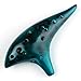 Unique Burning Ocarina 12 Agujeros Glossy Glaze 12 Holes Professional Ocarina brillante en alto (Blue)