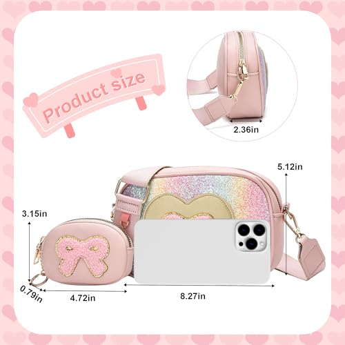 Image of I IHAYNER Birthday Gifts for Girl Kids Purse Little Girls Purse Crossbody Bag for Women Small Travel Shoulder Bags for Girls (Pure Purple)
