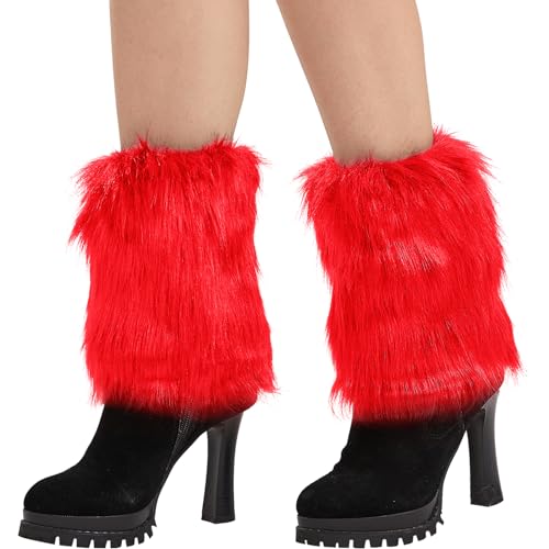 Image of Nanxson Womens Fur Leg Warmer Winter Short Boot Cuffs Covers Sleeves TTW0071