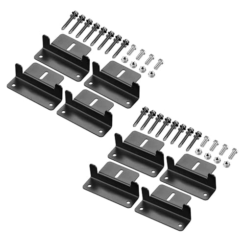 BDHI 8PCS Solar Panel Mounting Bracket Holder with Nuts & Screws Aluminum Solar Panel Z Brackets Roof Solar Panel Brackets for Motorhome RV Boat Wall Yacht and Other Off Gird Installation(Y292-8)